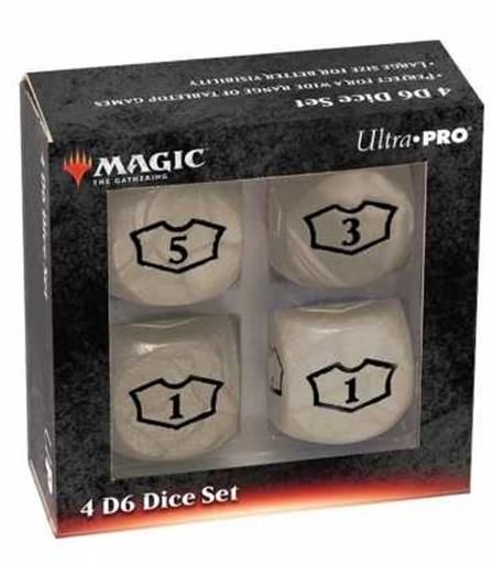 MAGIC THE GATHERING DICE SET DE 6 DELUXE LOYALTY 22 MM WHITE