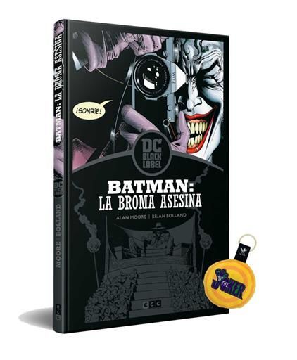 PACK BATMAN: LA BROMA ASESINA (BLACK LABEL)+LLAVERO PELUCHE LOGO JOKER 6 CM