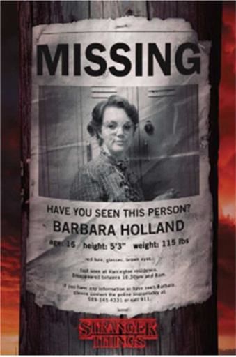 POSTER STRANGER THINGS BARB MISSING 61 X 91.5 CM
