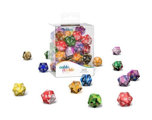 Portada de OAKIE DOAKIE DADOS SPINDOWN D20 RETAIL PACK 22 MM  MIXED