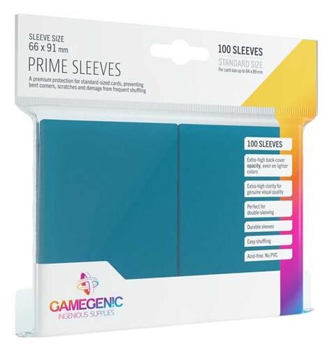 GAMEGENIC: PACK PRIME SLEEVES BLUE (100)