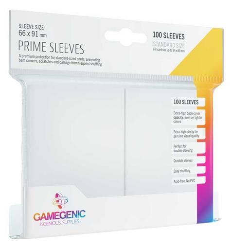 GAMEGENIC: PACK PRIME SLEEVES WHITE (100)