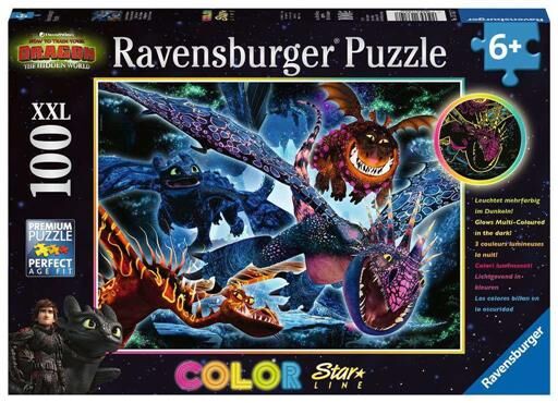 COMO ENTRENAR A TU DRAGON 3 PUZZLE 100 PIEZAS XXL (COLORES LUMINOSOS)