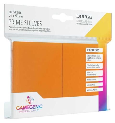 GAMEGENIC: PACK PRIME SLEEVES ORANGE (100)