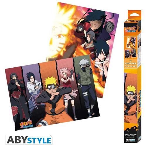 POSTER NARUTO SHIPPUDEN GROUPS (SET 2 POSTERS) 52 x 38 CM