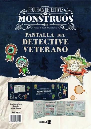 PEQUEOS DETECTIVES DE MONSTRUOS JDR PANTALLA DEL DETECTIVE VETERANO