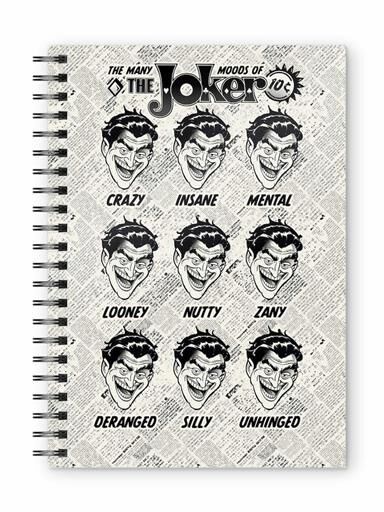 UNIVERSO DC LIBRETA ESPIRAL JOKER CARAS