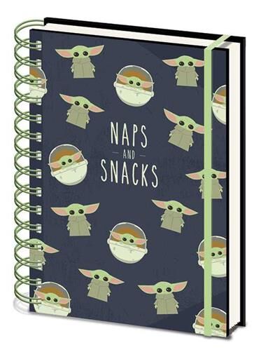 STAR WARS THE MANDALORIAN NOTEBOOK ANILLAS A5 SNACKS AND NAPS