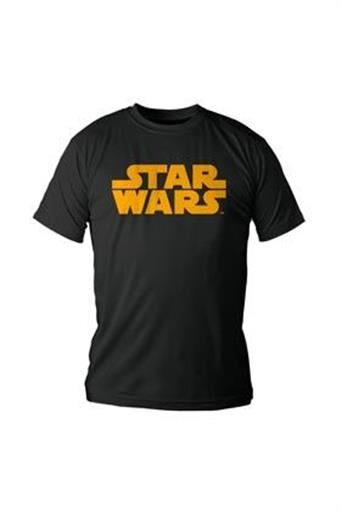 STAR WARS CAMISETA NEGRA CHICO LOGO NARANJA T-M