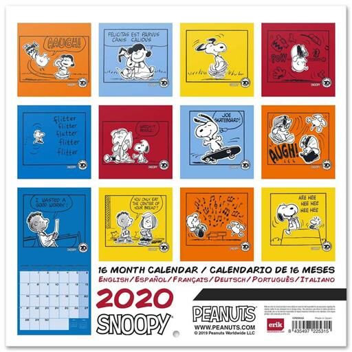 CALENDARIO 2020 SNOOPY 30X30