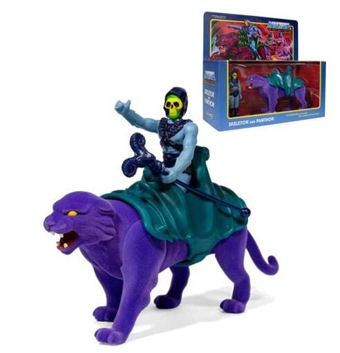 MASTERS OF THE UNIVERSE PACK 2 FIGURAS REACTION 10CM SKELETOR & PANTHOR