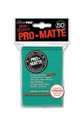 Portada de DECK PROTECTOR MATE (50) - AQUA (AGUA) NUEVO TAMA�O - 66 X 91MM            