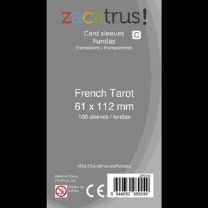 FUNDAS ZACATRUS FRENCH TAROT 61 MM X 112 MM (100)                          