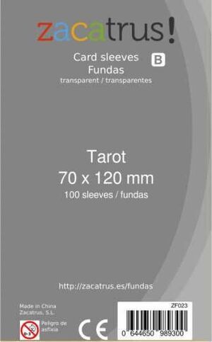 FUNDAS ZACATRUS TAROT 70 MM X 120 MM (100)                                 