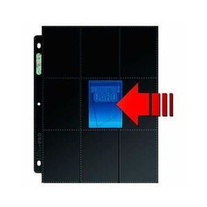 HOJA 18 BOLSILLOS PLATINUM LATERAL CON FONDO NEGRO ULTRA PRO               