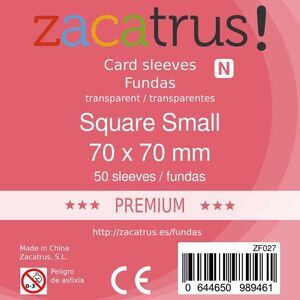 FUNDAS ZACATRUS SQUARE S PREMIUM (CUADRADA PEQUE�A) 70X70MM (50)           