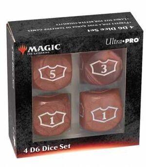 MAGIC THE GATHERING DICE SET DE 6 DELUXE LOYALTY 22 MM RED                 