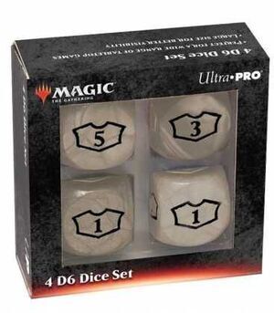 Portada de MAGIC THE GATHERING DICE SET DE 6 DELUXE LOYALTY 22 MM WHITE               