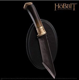 EL HOBBIT CUCHILLO DE CAZA DE FILI + PLACA                                 