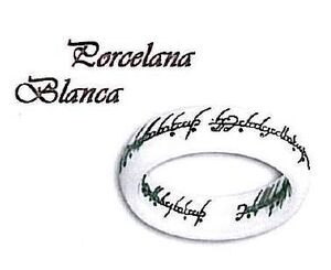 EL SE�OR DE LOS ANILLOS ANILLO PORCELANA BLANCO T18                        