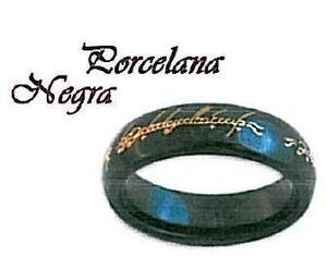 EL SE�OR DE LOS ANILLOS ANILLO PORCELANA NEGRO T16                         