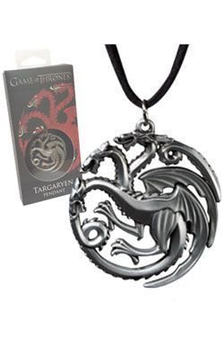 JUEGO DE TRONOS COLGANTE CON COLLAR TARGARYEN SIGIL COSTUME                