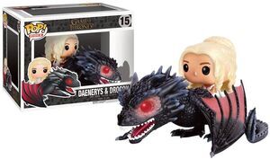 JUEGO DE TRONOS FIG 18 CM VINYL POP DAENERYS Y DROGON                      