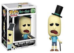RICK Y MORTY FIGURA 9 CM MR POOPY BUTTHOLE VINYL POP                       