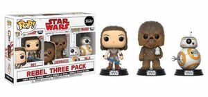 STAR WARS EPISODIO VIII PACK 3 FIGURAS 9 CM REBELLS POP! FUNKO 196         