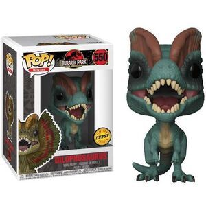 JURASSIC PARK FIGURA 9 CM DILOPHOSAURUS VINYL POP! FUNKO 550 CHASE EDIT.   