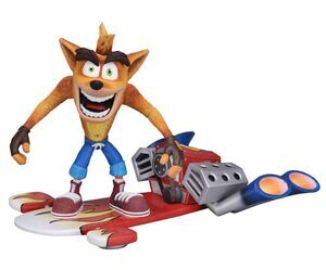 CRASH BANDICOOT FIGURA DELUXE 14 CM CRASH BANDICOOT HOVERBOARD             