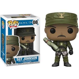 HALO FIGURA 9 CM SGT JOHNSON VINYL POP! FUNKO 08                           