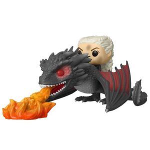 JUEGO DE TRONOS FIG 18CM POP DAENERYS EN DROGON ARDIENTE                   