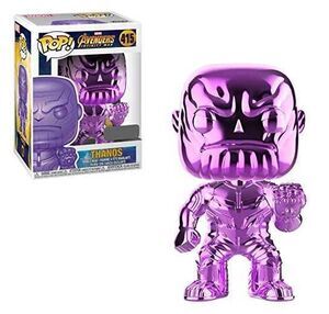 VENGADORES INFINITY WAR FIG 9CM POP THANOS PURPLE CHROME (EXCLUSIVO)       