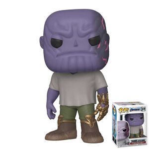 VENGADORES ENDGAME FIG 9CM POP CASUAL THANOS CON GUANTELETE                