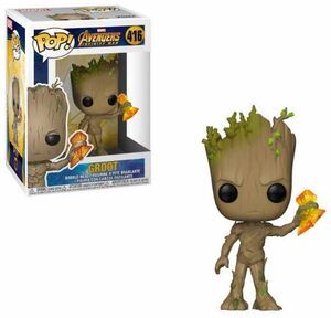 VENGADORES INFINITY WAR FIG 9CM POP GROOT CON ROMPEDOR DE TORMENTAS        