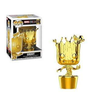 MARVEL STUDIOS FIGURA 9 CM GROOT (CHROME) POP! FUNKO 378                   