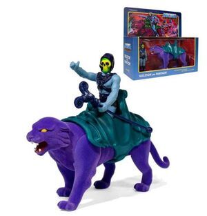 MASTERS OF THE UNIVERSE PACK 2 FIGURAS REACTION 10CM SKELETOR & PANTHOR    