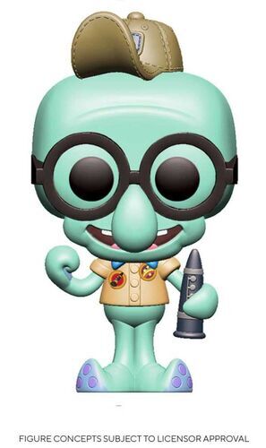 BOB ESPONJA 2020 FIG 9CM POP CALAMARDO CON EQUIPO DE CAMPAMENTO            