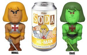 Portada de VINYL SODA FIGURE 11CM MASTERS OF THE UNIVERSE - HE-MAN CON CHASE          