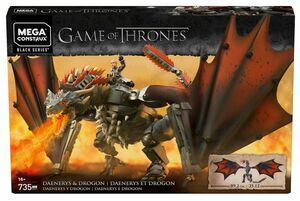 JUEGO DE TRONOS KIT CONSTRUCCION 735 PIEZAS DAENERYS & DROGON BLACK SERIES 