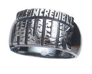 MARVEL: SORTIJA HULK PEQUE�A PLATA                                         