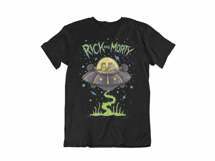 CAMISETA SPACE SHIP RICK Y MORTY T-S