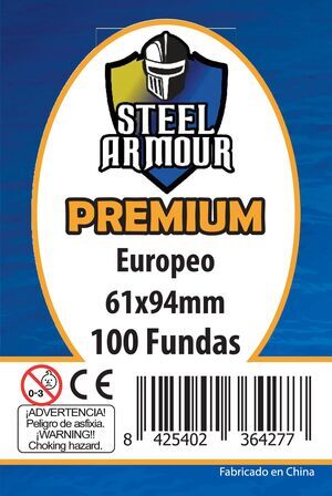 FUNDAS STEEL ARMOUR EURO PREMIUM 61X94 MM (100)