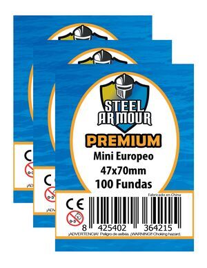 FUNDAS STEEL ARMOUR MINI EUROPEO PREMIUM 47X70 MM (100)
