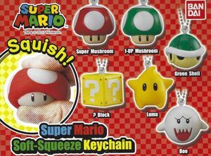 SUPER MARIO GASHAPON LLAVERO SOFT SQUEEZE