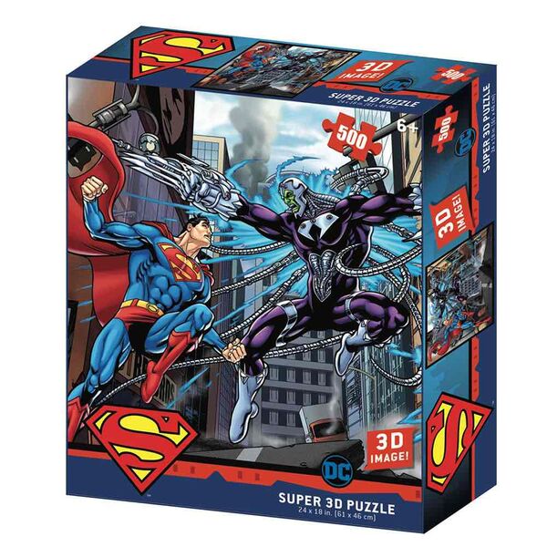 SUPERMAN VS BRAINIAC PUZLE LENTICULAR 500 PIEZAS DC COMICS