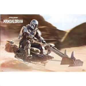 POSTER STAR WARS THE MANDALORIAN SPEEDER BIKE 61 X 91 CM