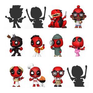 MARVEL COMICS MYSTERY MINIS MINIFIGURAS 5 CM EXPOSITOR DEADPOOL 30TH ANNIVERSARY