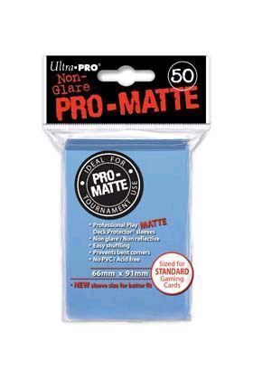 Portada de DECK PROTECTOR MATE (50) - LIGHT BLUE (AZUL CLARO) - NVO.TM�O - 66 X 91MM  